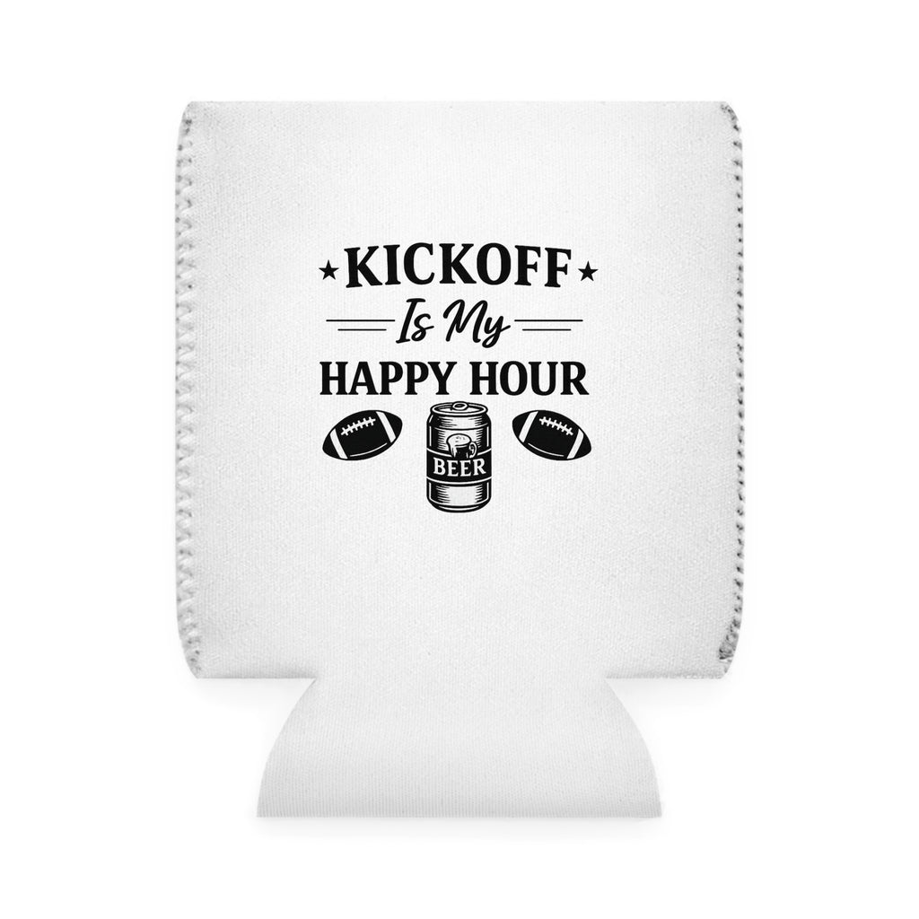 Can Cooler Sleeve — "Kickoff Is My Happy Hour" Football Beer Koozie