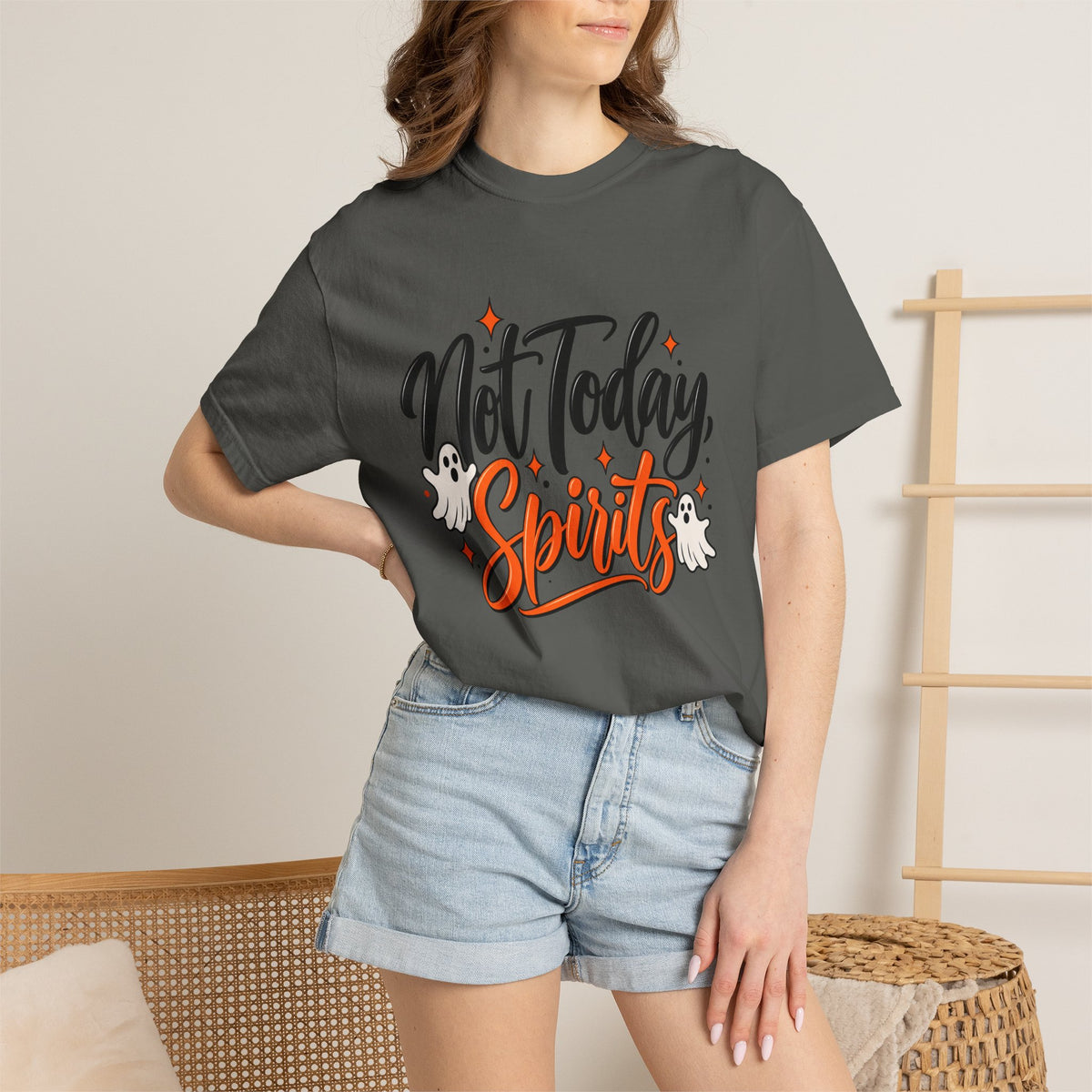 Not Today Spirits T-Shirt — Funny Halloween Ghost Graphic Tee