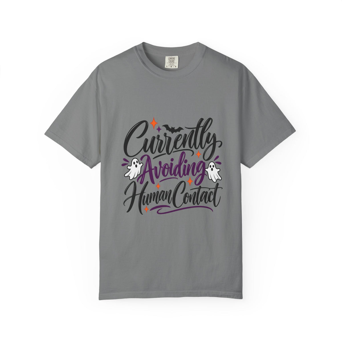 T-Shirt — "Currently Avoiding Human Contact" Halloween Graphic Tee
