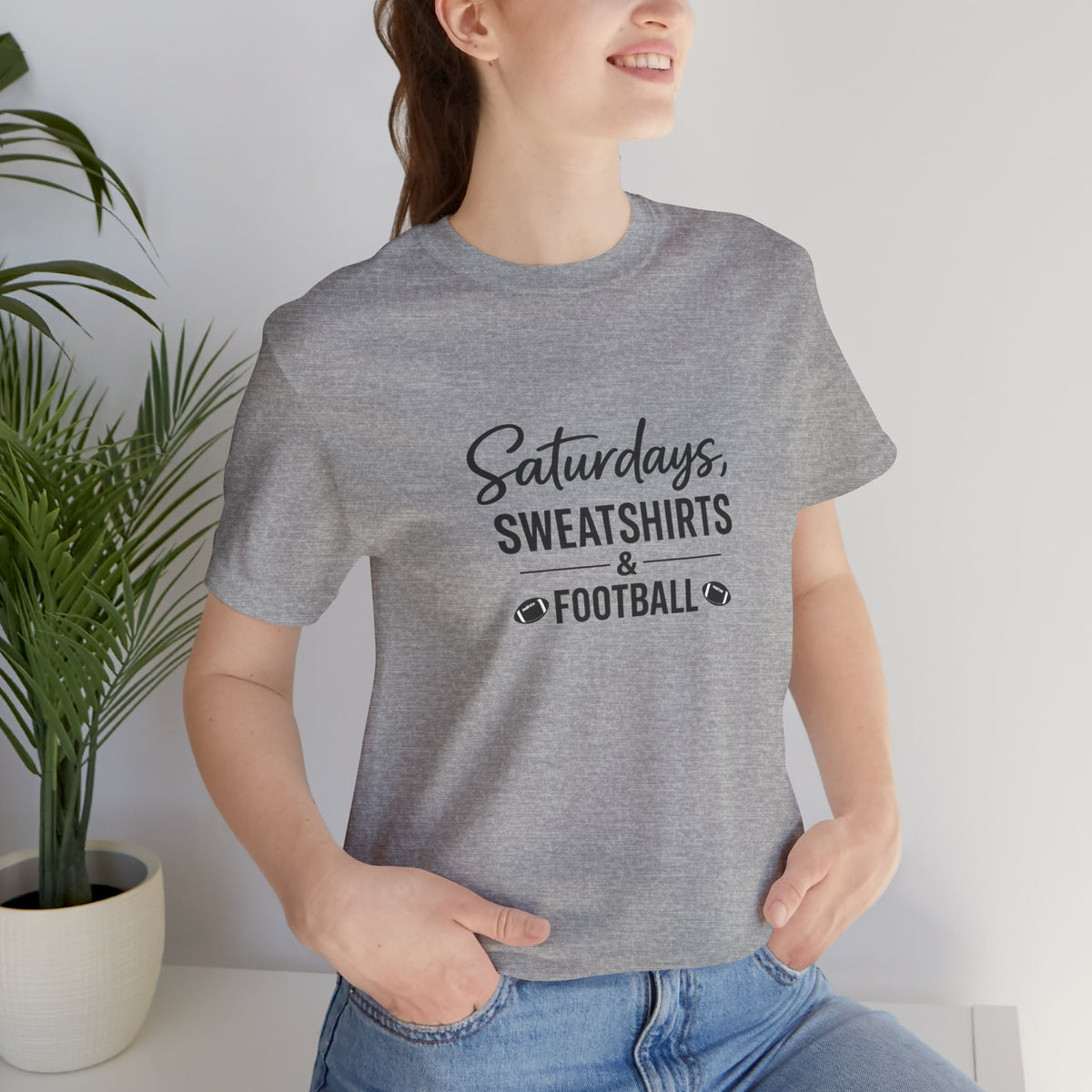 Saturdays Sweatshirts & Football T-Shirt | Football Mom Tee, Game Day Shirt