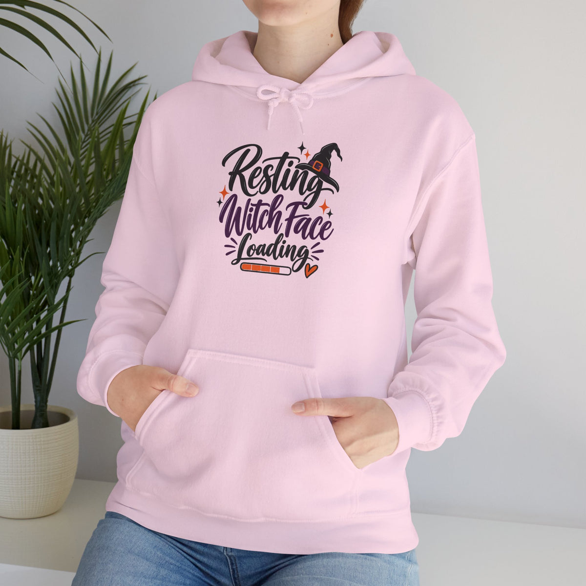 Hoodie - “Resting Witch Face Loading” Halloween Witch Hooded Sweatshirt