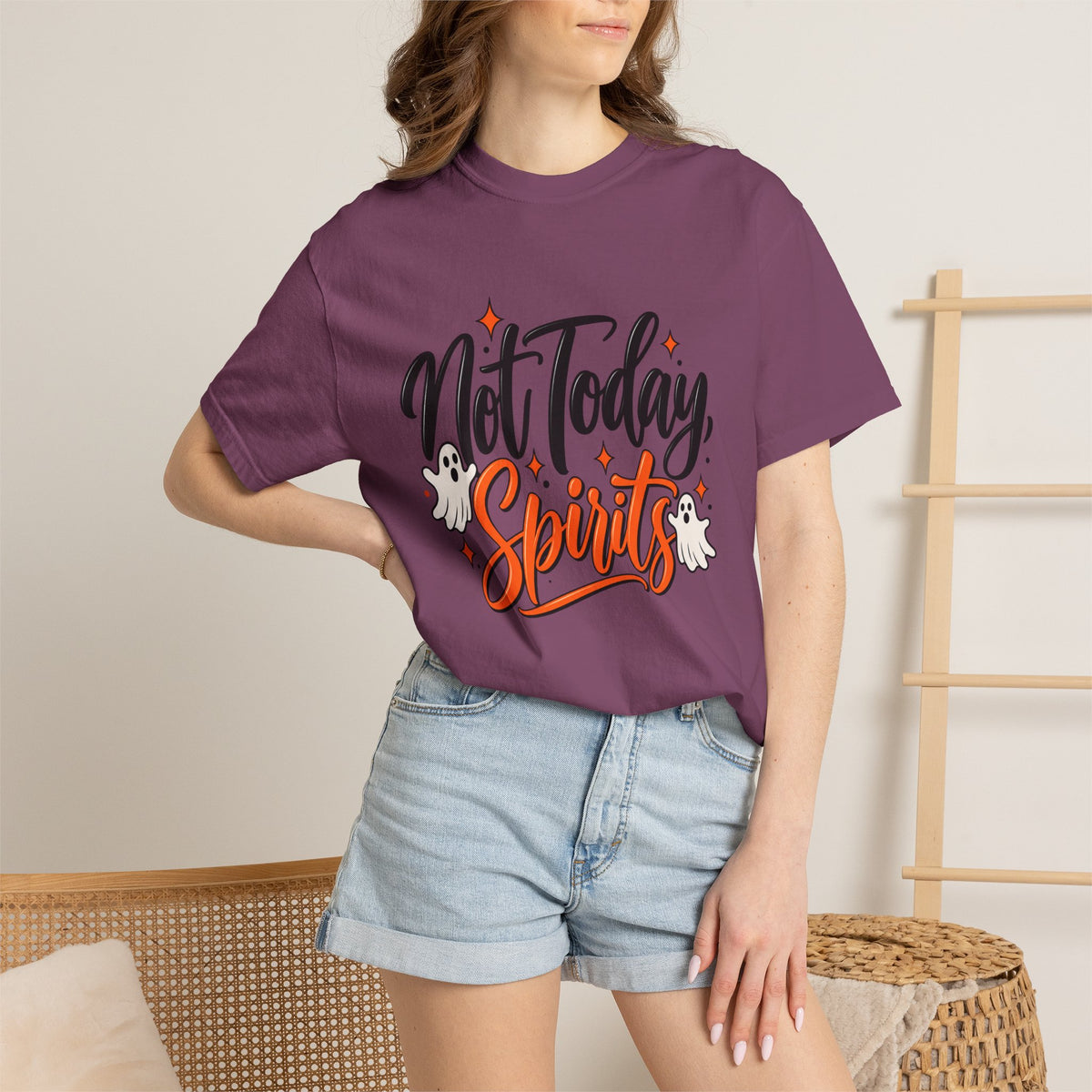 Not Today Spirits T-Shirt — Funny Halloween Ghost Graphic Tee