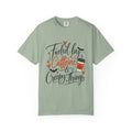 Caffeine & Creepy Things T‑Shirt — 'Fueled by Caffeine & Creepy Things' Halloween Coffee Tee