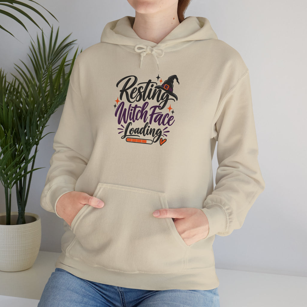 Hoodie - “Resting Witch Face Loading” Halloween Witch Hooded Sweatshirt