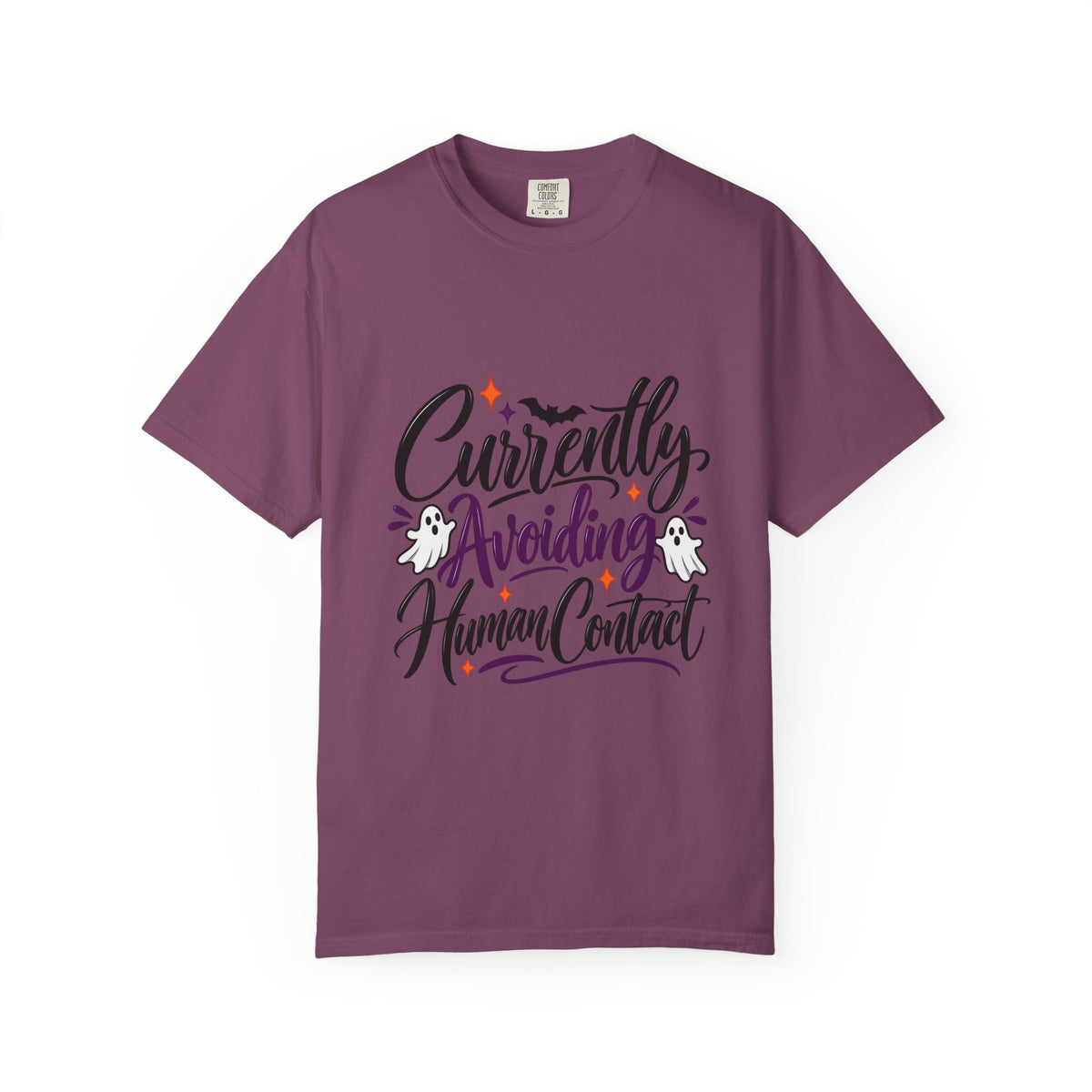 T-Shirt — "Currently Avoiding Human Contact" Halloween Graphic Tee