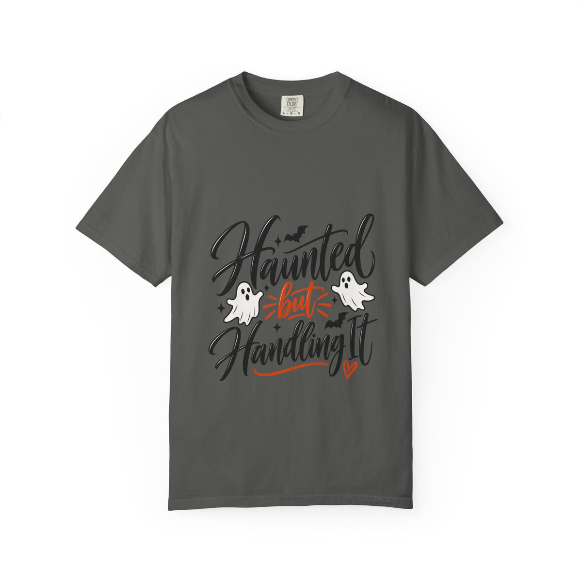 Haunted But Handling It T-Shirt — Cute Halloween Ghost Graphic Tee