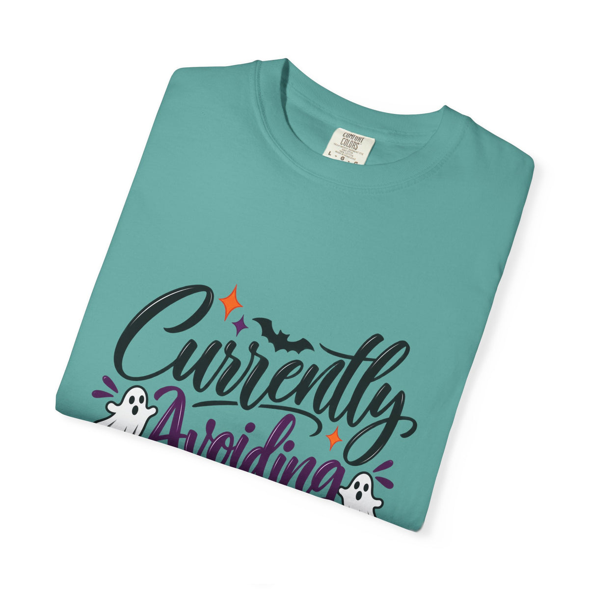 T-Shirt — "Currently Avoiding Human Contact" Halloween Graphic Tee