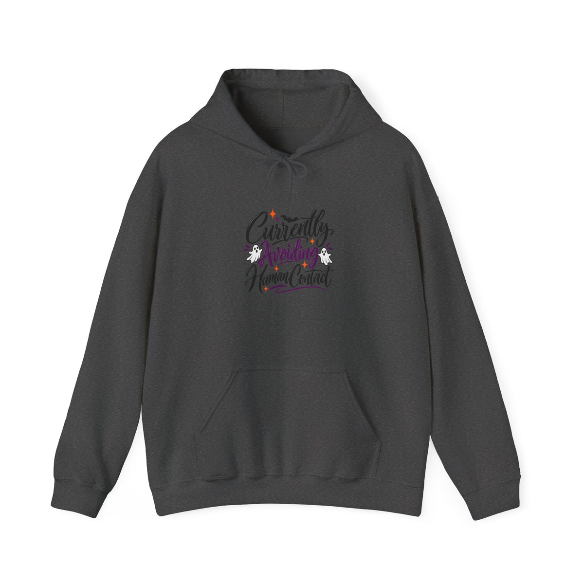 Hoodie — “Currently Avoiding Human Contact” Funny Introvert Graphic Hoodie