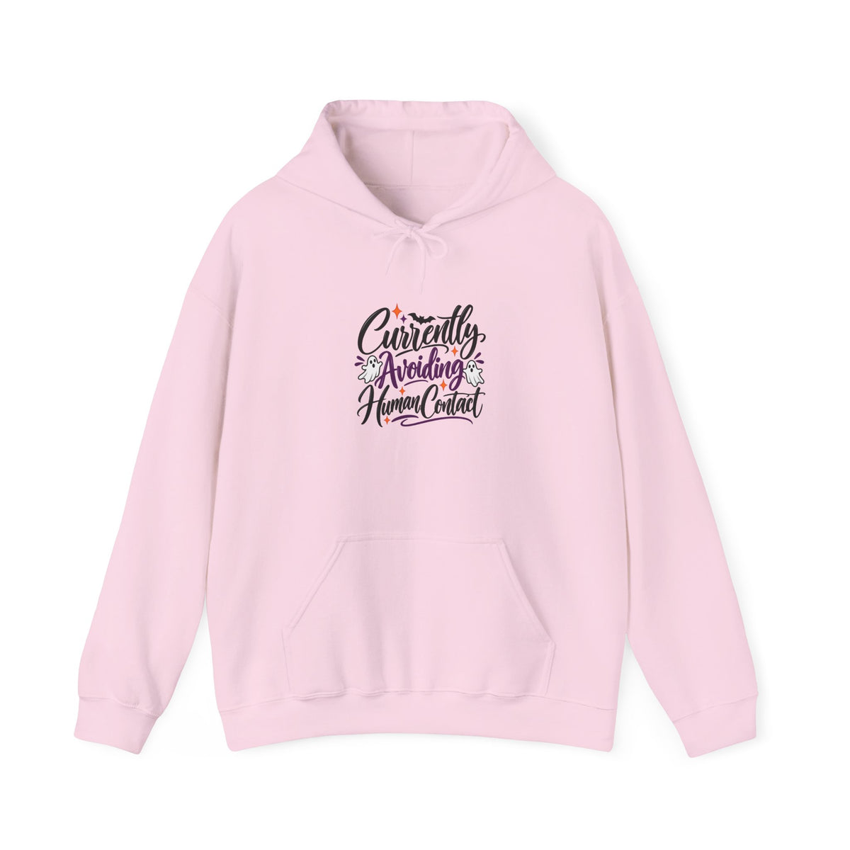 Hoodie — “Currently Avoiding Human Contact” Funny Introvert Graphic Hoodie