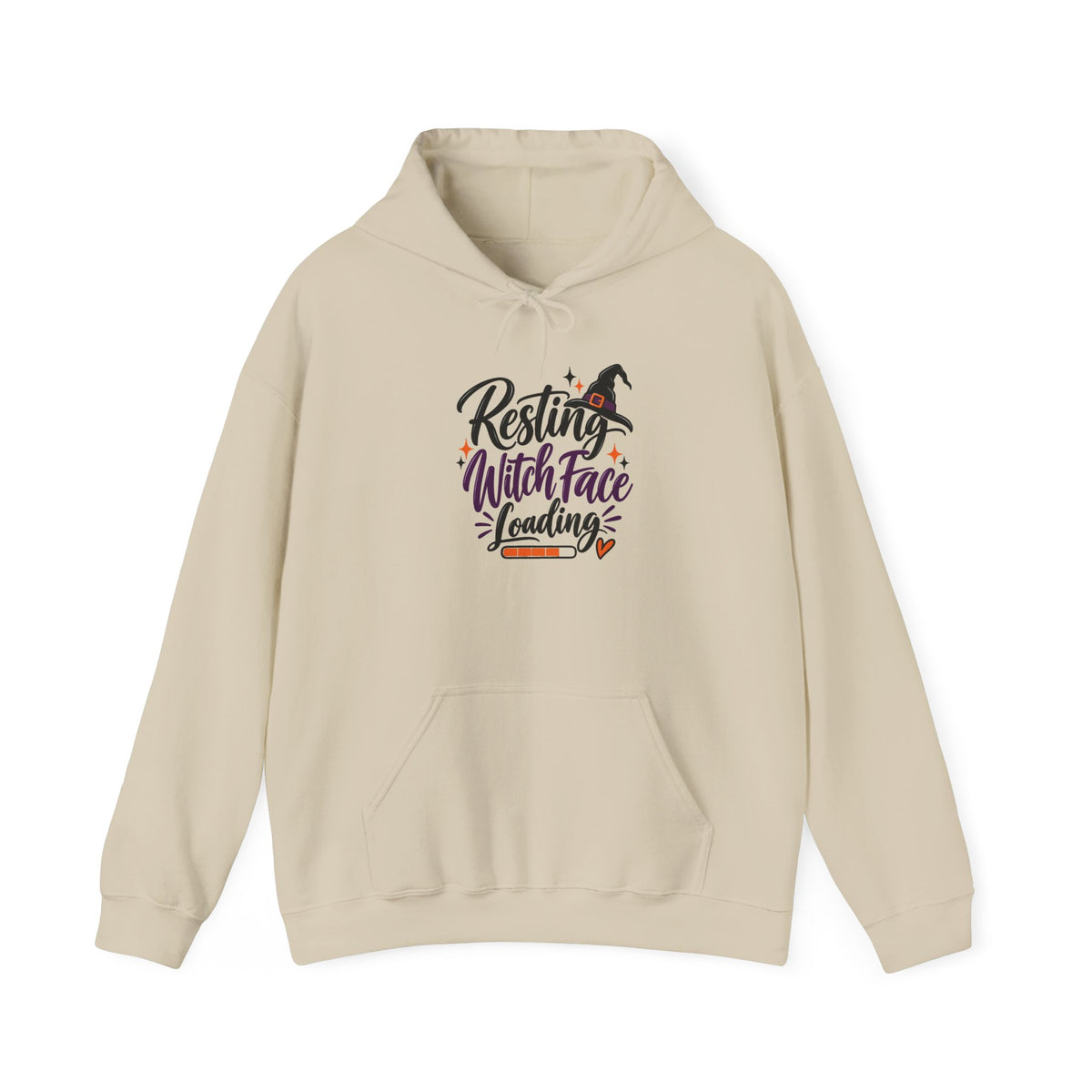 Hoodie - “Resting Witch Face Loading” Halloween Witch Hooded Sweatshirt
