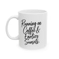 Run On Caffeine & Chaos Ceramic Mug — Funny Coffee Gift (11oz)