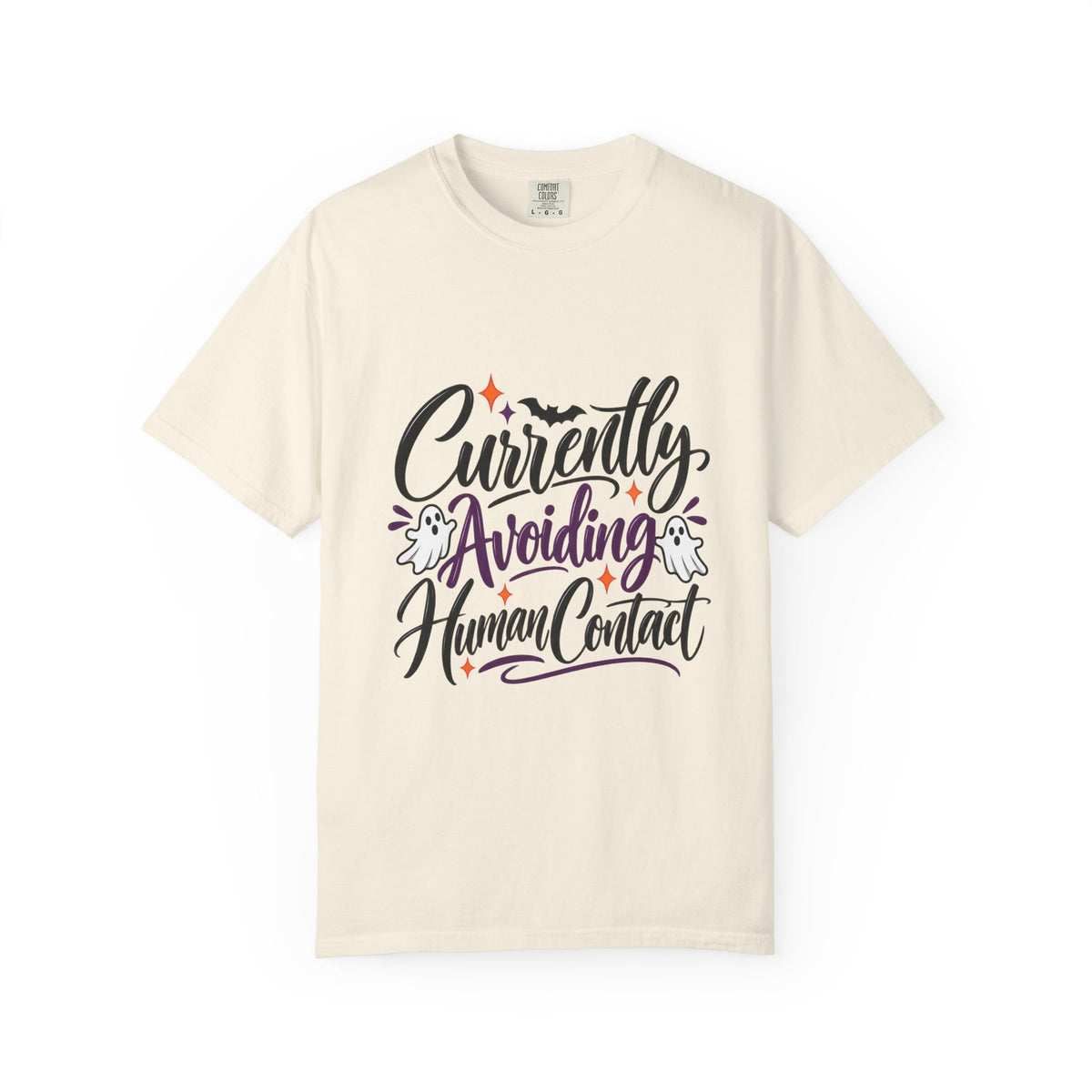 T-Shirt — "Currently Avoiding Human Contact" Halloween Graphic Tee